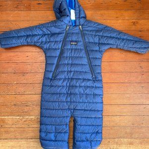 Patagonia Blue Puffer Bunting - Size 6M